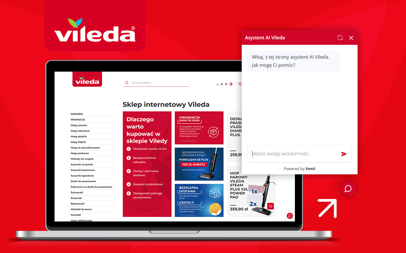 Virtual assistant for the Vileda online store - AI chatbot